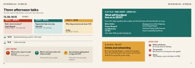 Pages 6–7 of Programme for a business networking day – 16 pages