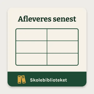 Skolebiblioteket, afleveres senest