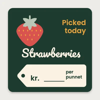 Strawberries with a price tag