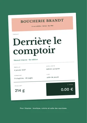 Manuel du personnel — boucherie
