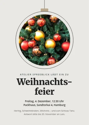 Weihnachtsessen in Svendborg — Einladung