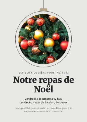 Déjeuner de Noël à Svendborg — invitation