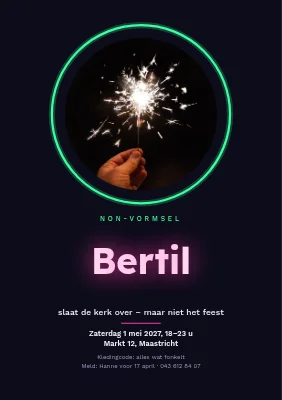 Niet-vormselfeest — sterretje in een neonring