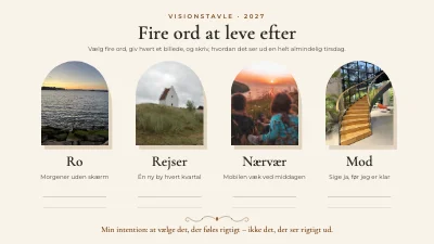 Fire ord at leve efter