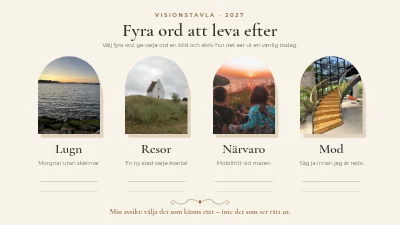 Fyra ord att leva efter
