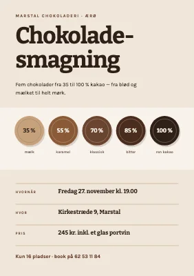 Chokoladesmagning — fem skiver fra mælk til mørk
