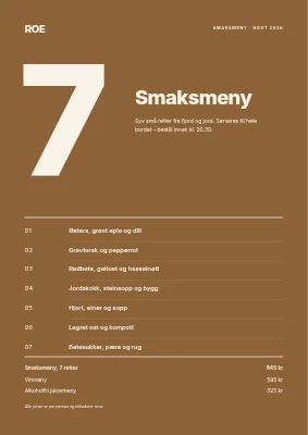 Side 2 av Gourmetmeny — fjordrestaurant