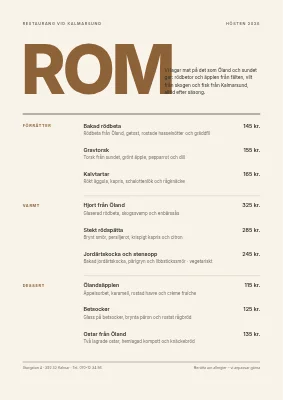 Gourmetmeny — fjordrestaurang