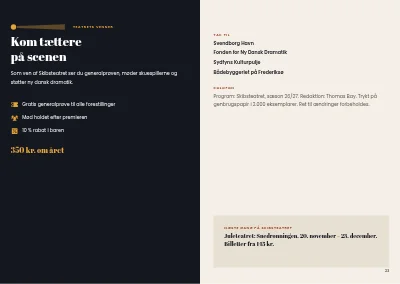 Side 22–23 af Teaterprogram for forestilling – 24 sider