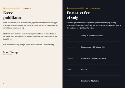 Side 2–3 af Teaterprogram for forestilling – 24 sider