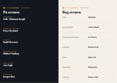 Side 6–7 af Teaterprogram for forestilling – 24 sider