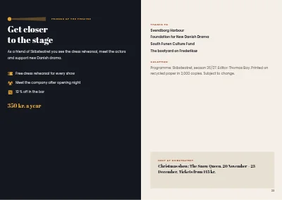 Pages 22–23 of Theatre programme – 24 pages