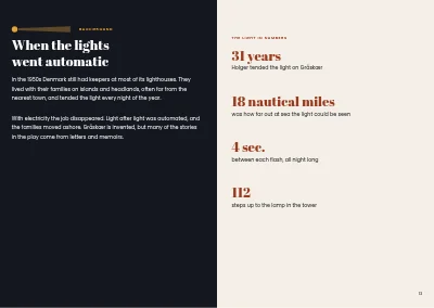 Pages 12–13 of Theatre programme – 24 pages