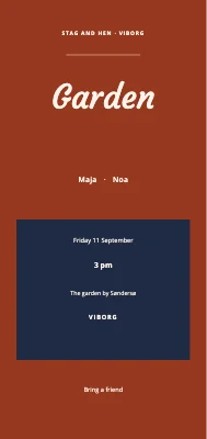 Stag and hen in the garden — Maja and Noa, Viborg