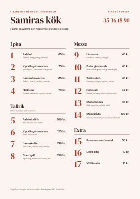 Takeaway — mezze och shawarma