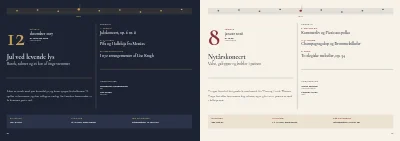 Side 12–13 af Sæsonprogram for kammerorkester – 32 sider