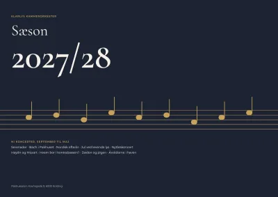 Sæsonprogram for kammerorkester – 32 sider