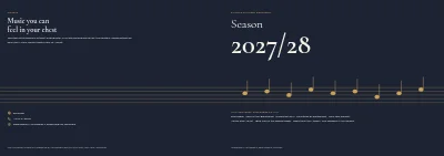 Cover of Season programme for a chamber orchestra – 32 pages