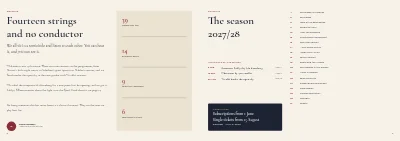 Pages 2–3 of Season programme for a chamber orchestra – 32 pages