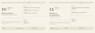 Pages 16–17 of Season programme for a chamber orchestra – 32 pages