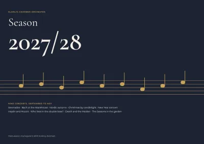 Season programme for a chamber orchestra – 32 pages
