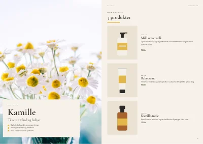 Side 10–11 af Produktkatalog for naturkosmetik – 24 sider