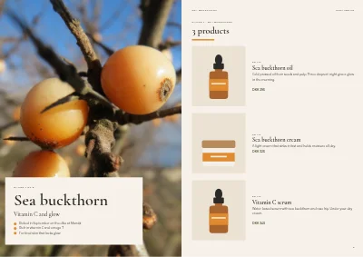 Pages 6–7 of Product catalogue for natural cosmetics – 24 pages