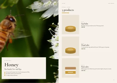 Pages 14–15 of Product catalogue for natural cosmetics – 24 pages