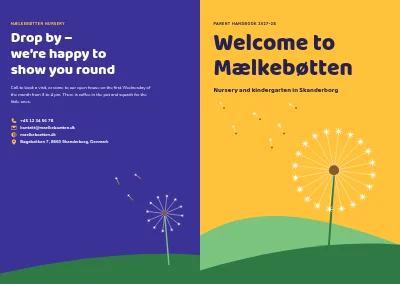 Copertina di Parent handbook for a nursery – 32 pages