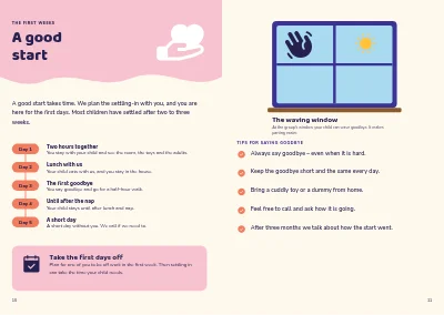 Pagine 10–11 di Parent handbook for a nursery – 32 pages