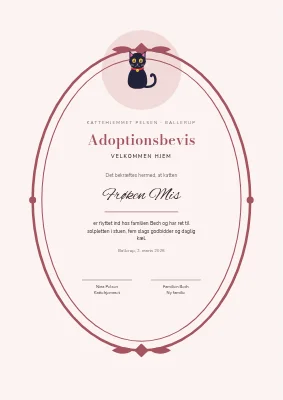 Adoptionsbevis — kat
