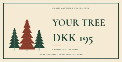 Christmas trees DKK 195 each – Retro character