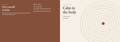 Cover of Treatments and prices for a massage clinic – 12 pages