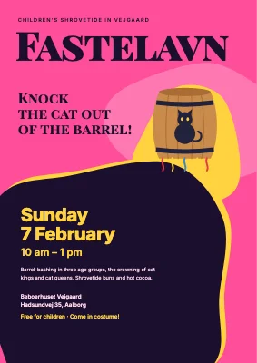 Children's Shrovetide — barrel bashing