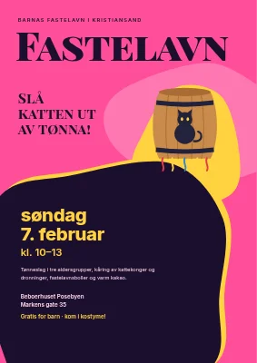 Barnas fastelavn — slå katten av tønna