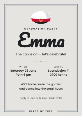 Graduation party — the cap is on