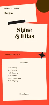 Seremoni i hagen — Signe og Elias, Christianshavn