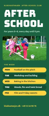 After-school club roll-up — the week’s plan