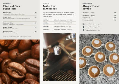 Side 2 av Coffee roastery: coffees and subscription