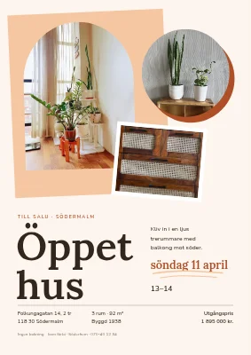 Öppet hus — lägenhet till salu