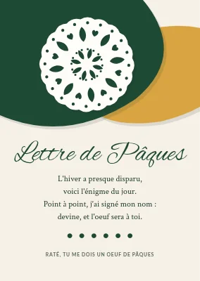 Lettre perce-neige en papier découpé