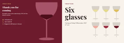 Cover of Tasting booklet for a wine tasting – 16 pages