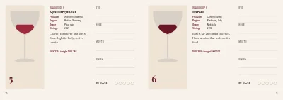 Pages 10–11 of Tasting booklet for a wine tasting – 16 pages