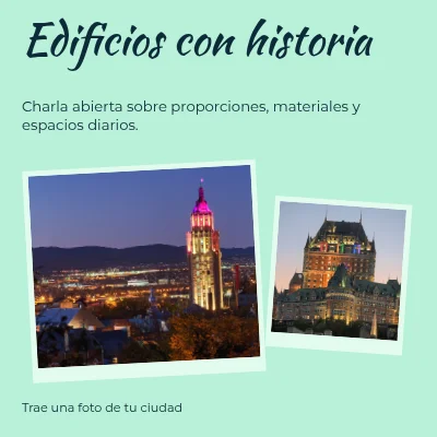 Los edificios cuentan historias · sellos de viaje