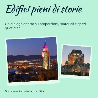 Gli edifici raccontano storie · timbri di viaggio