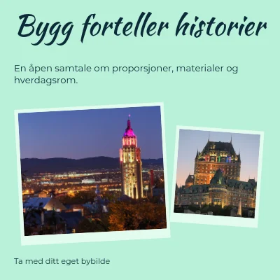 Bygninger forteller historier · reisestempler