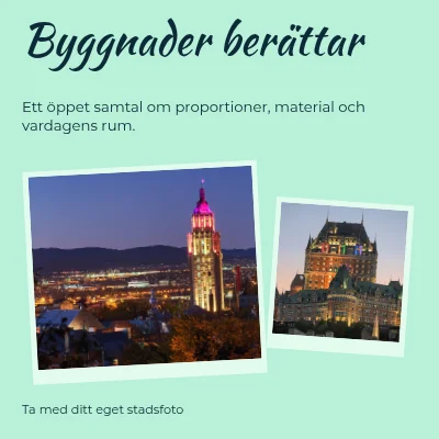 Byggnader berättar historier · resestämplar