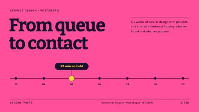 Service design — patient journey