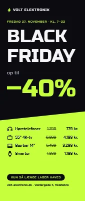 Roll-up til elektronikbutik — Black Friday