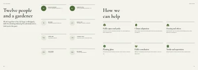 Pages 20–21 of Portfolio for a landscape architect – 24 pages